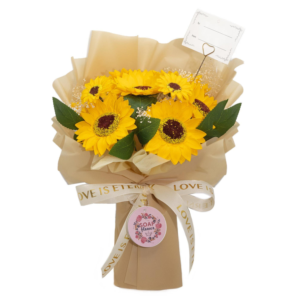 Grande mazzo di girasoli + buono regalo