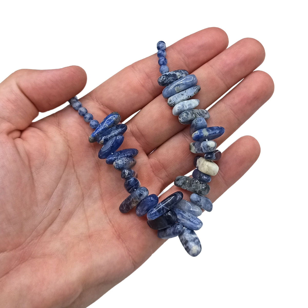 Collana con pietra allungata – sodalite