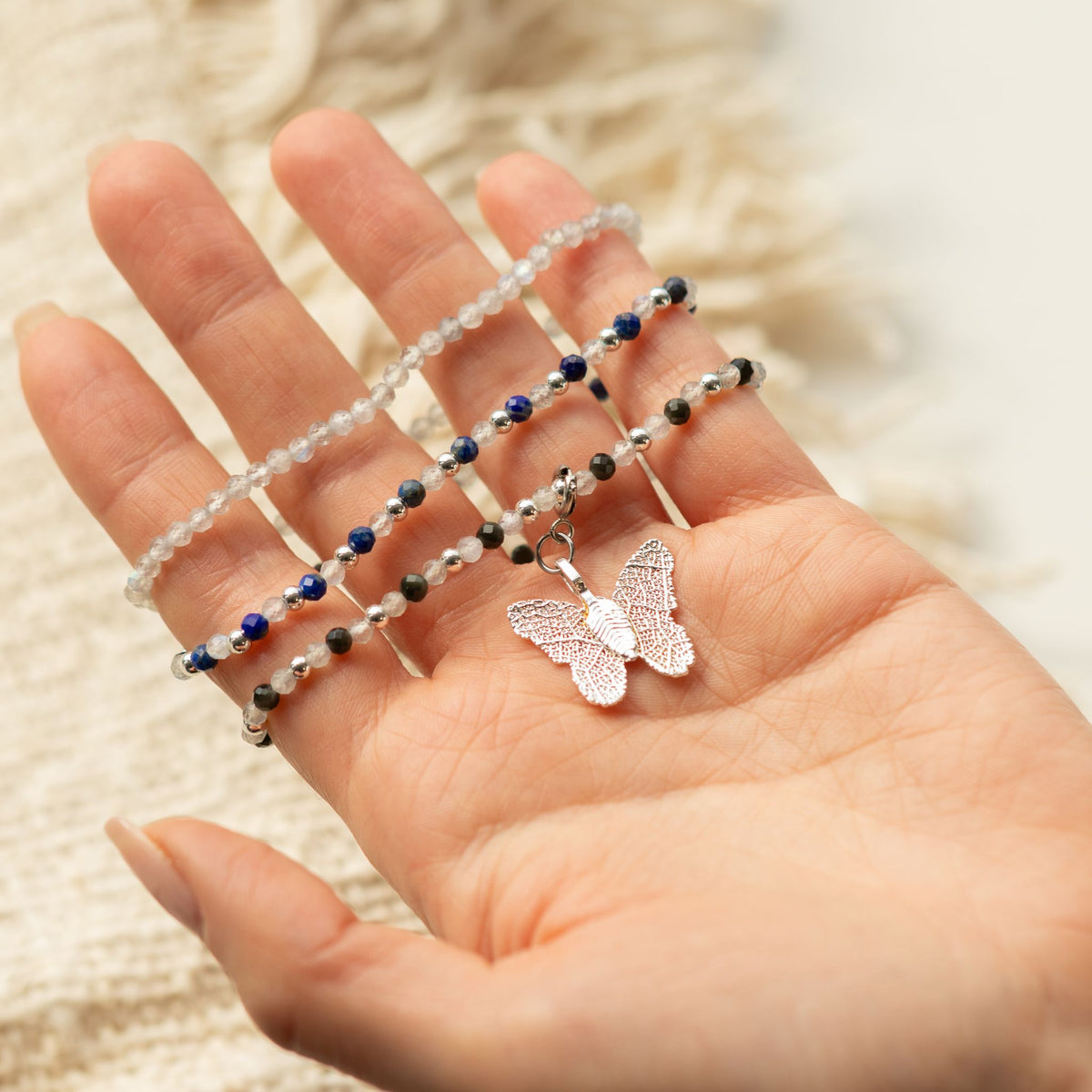 Set di 3 braccialetti minerali Nymph – Aurora boreale