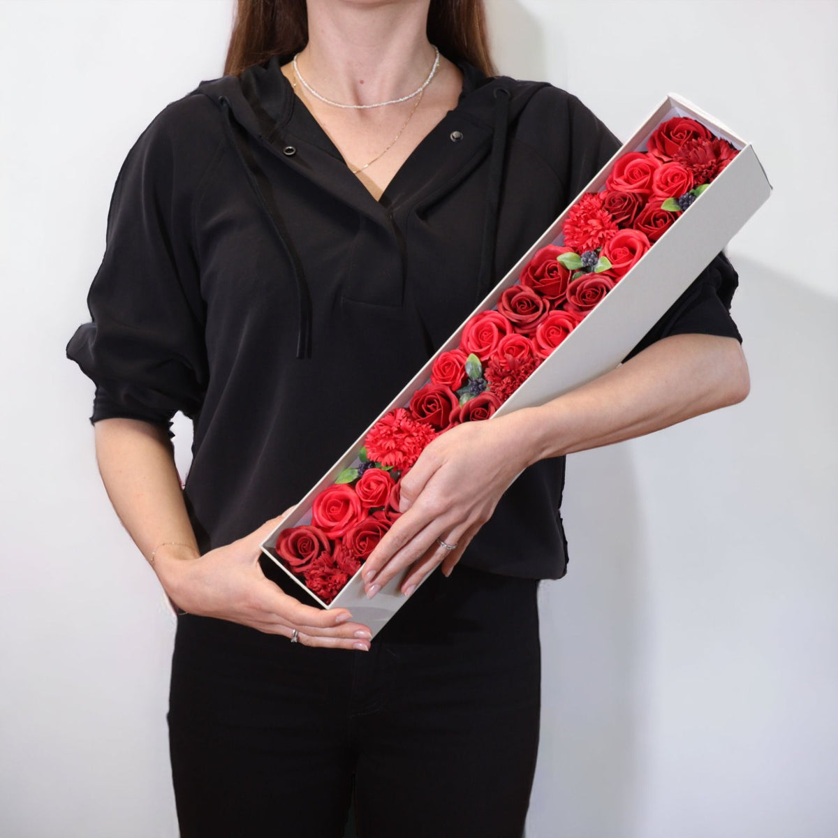 Scatola extra lunga - Rose rosse classiche