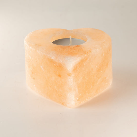Portacandela di sale – Cuore