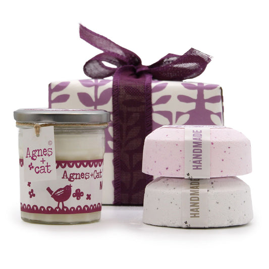 Pietra di luna (candela) + Provenza e tè e rosa (vino spumante)