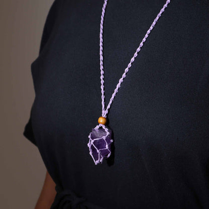 Cordino per ciondolo in minerale, 45 cm – viola