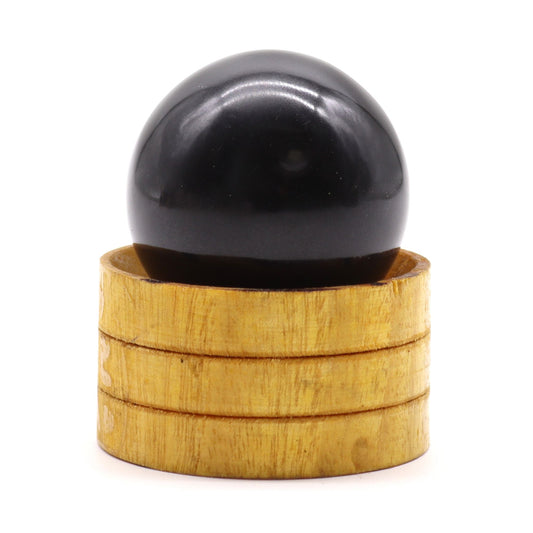 Sfera minerale con supporto – tormalina, 40 mm