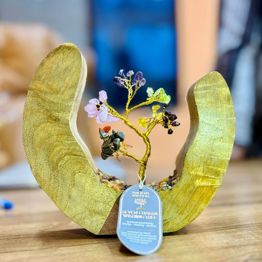 Giardino minerale – sette pietre in un cerchio di legno