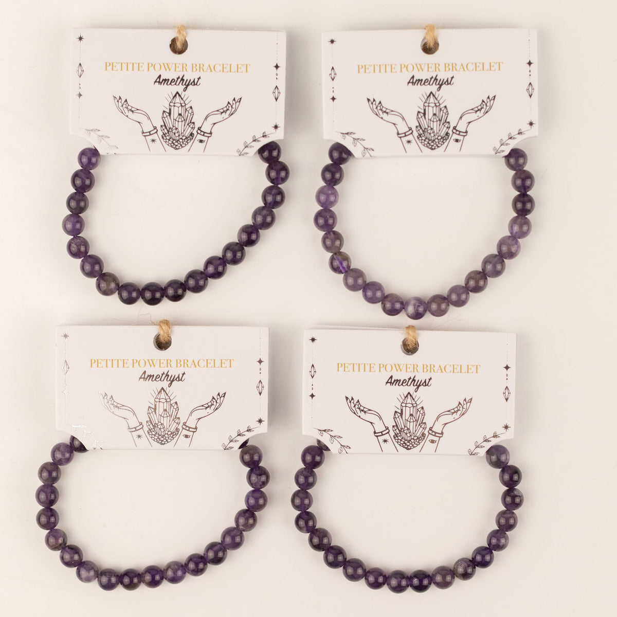 Bracciale minerale delicato Petite – ametista, 6 mm
