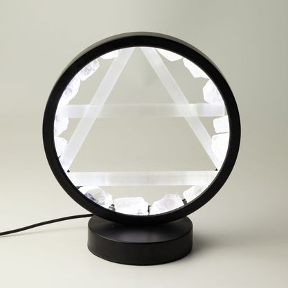 Lampada decorativa Halo – cristallo e selenite · Aria
