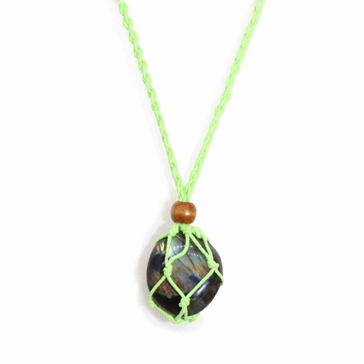 Cordino per ciondolo in pietra minerale, 45 cm – verde