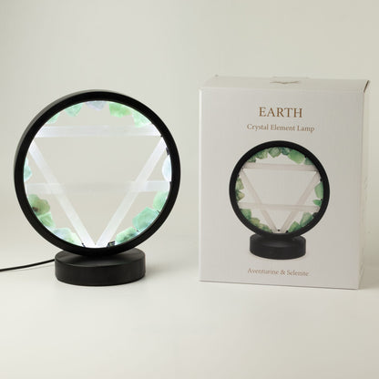 Lampada decorativa Halo – avventurina e selenite · Terra