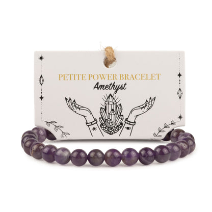 Bracciale minerale delicato Petite – ametista, 6 mm