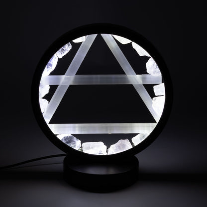 Lampada decorativa Halo – cristallo e selenite · Aria