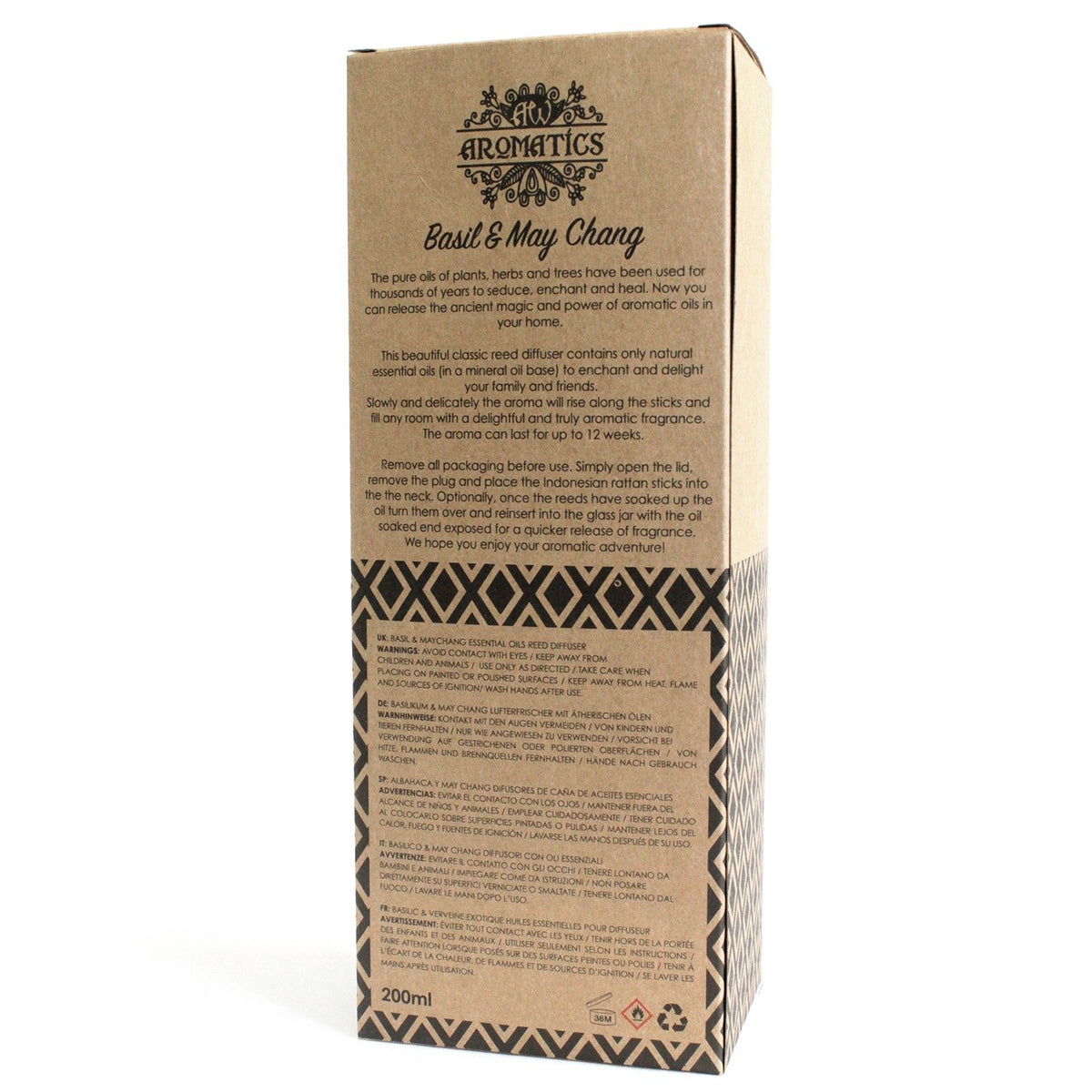 Diffusore di aromi con oli essenziali Basil &amp; Maychang 200 ml