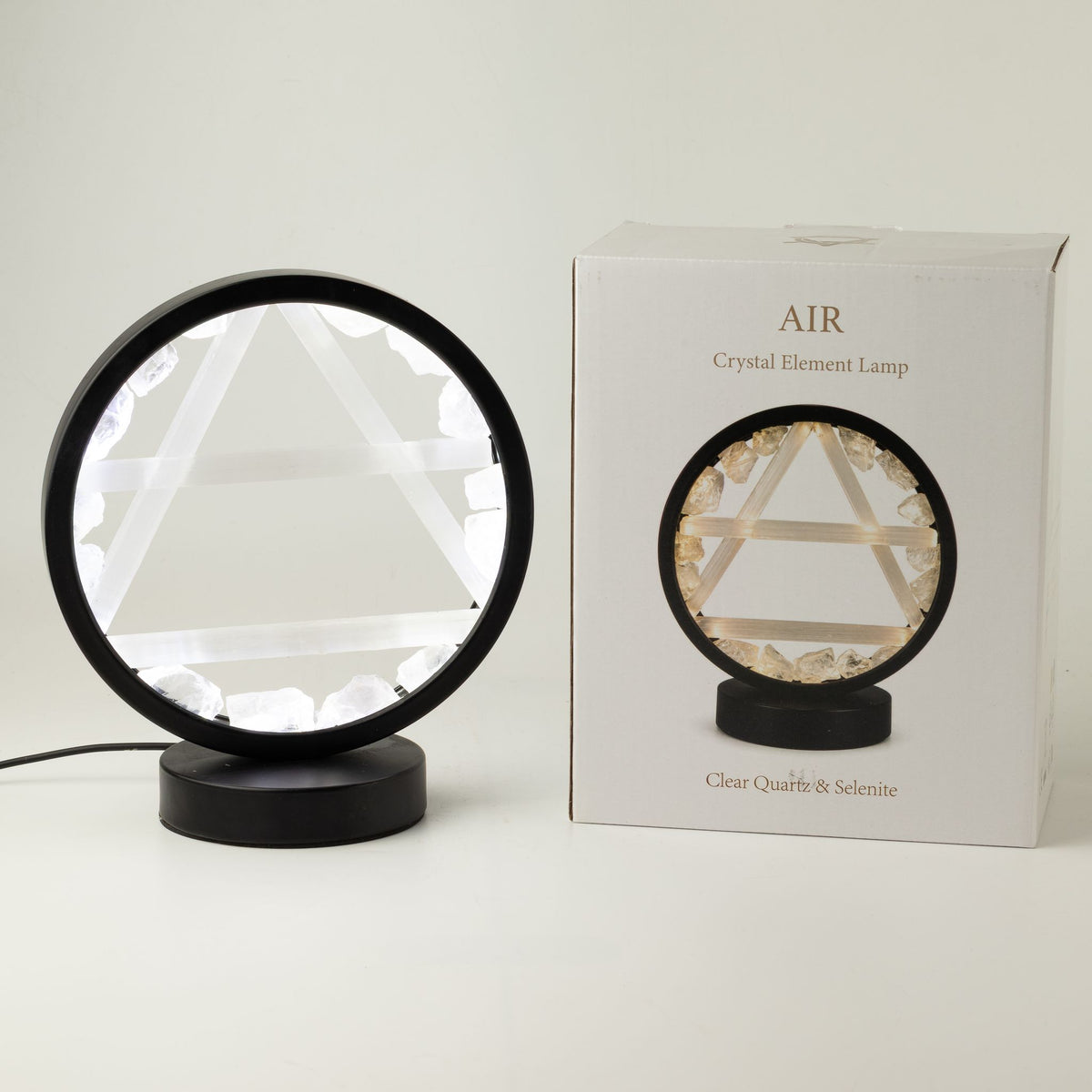 Lampada decorativa Halo – cristallo e selenite · Aria