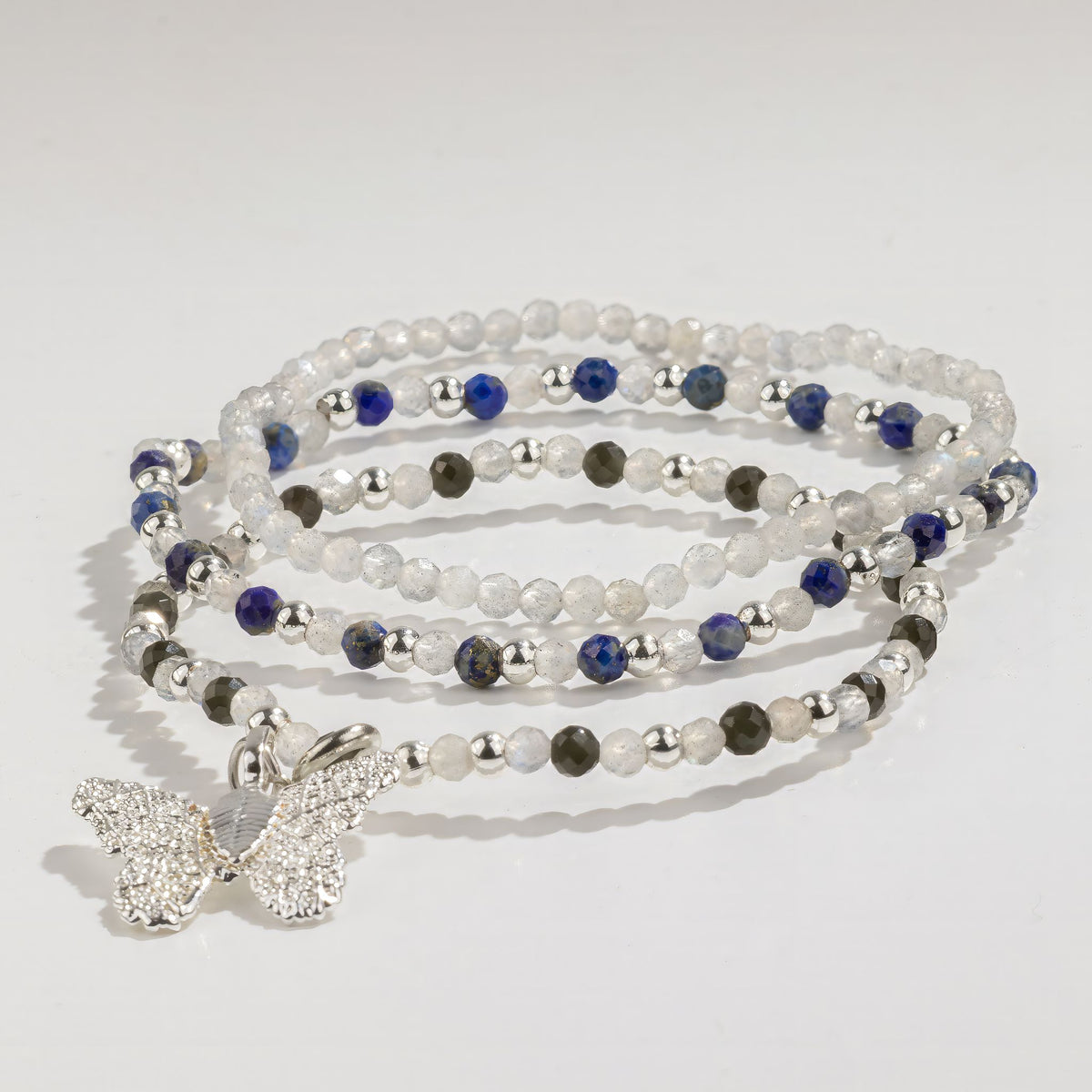 Set di 3 braccialetti minerali Nymph – Aurora boreale