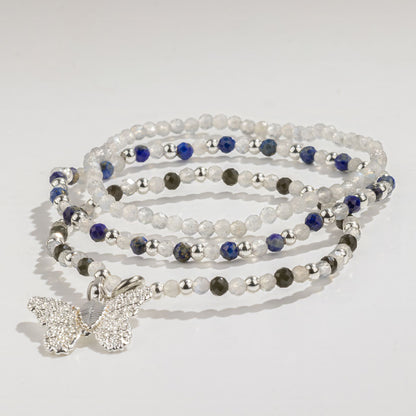 Set di 3 braccialetti minerali Nymph – Aurora boreale