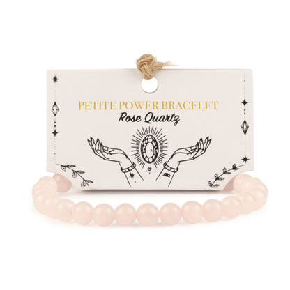 Bracciale minerale delicato Petite – quarzo rosa, 6 mm