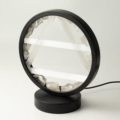 Lampada decorativa Halo – cristallo e selenite · Aria