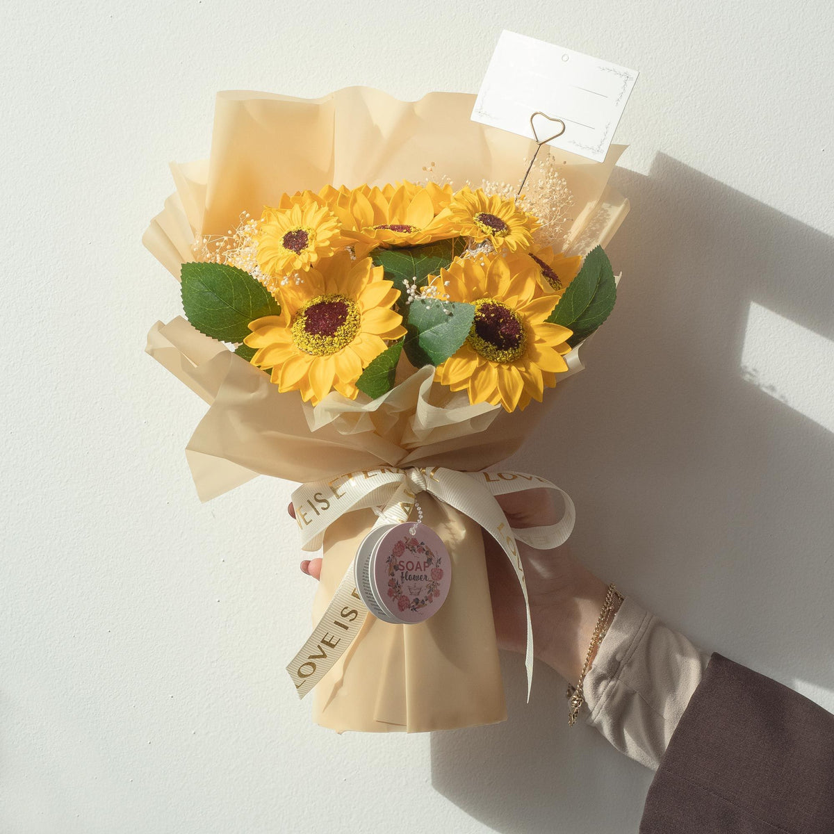 Grande mazzo di girasoli + buono regalo