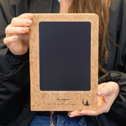 Taccuino per i tuoi pensieri formato A5 con pannello LCD – effetto sughero