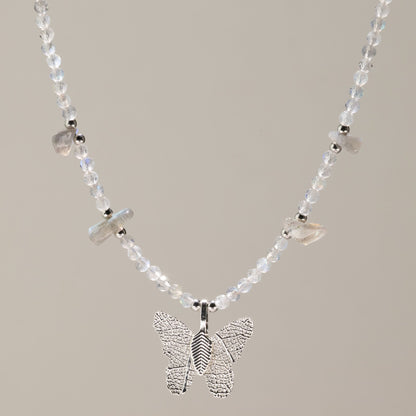Collana minerale Nymph con farfalla – labradorite
