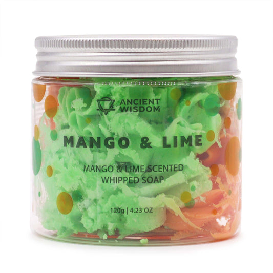 Sapone alla panna montata Mango e Lime, 120 g.