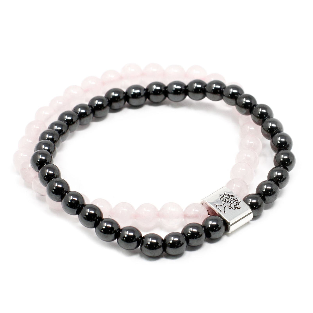 Bracciale magnetico con pietre preziose – quarzo rosa