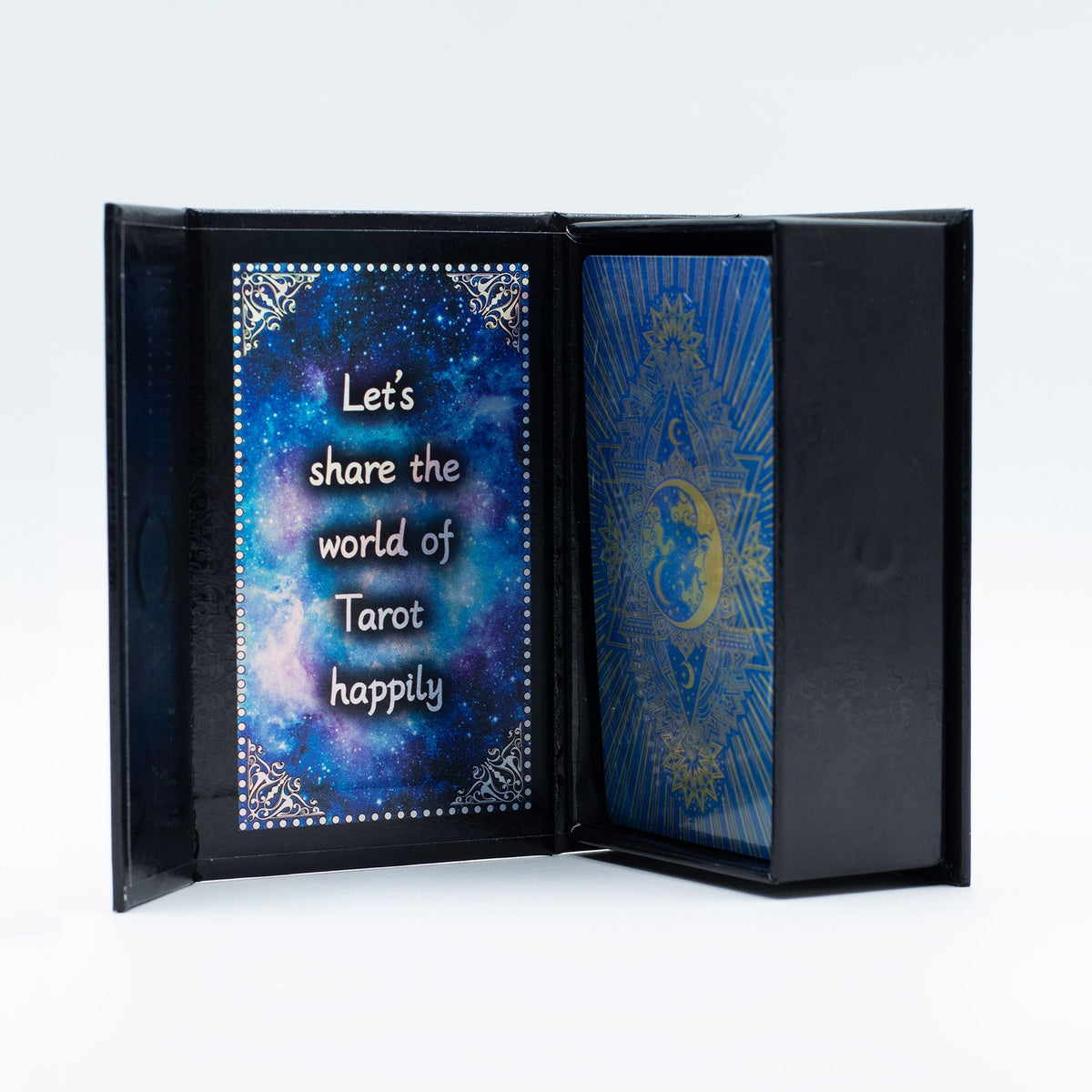 Carte dei tarocchi Moon Face con manuale – blu