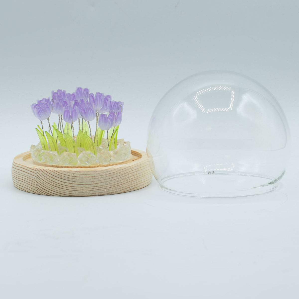 Decorazione luminosa sotto vetro – Tulipani · USB