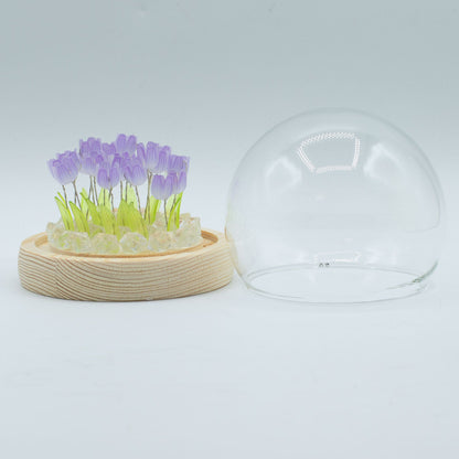Decorazione luminosa sotto vetro – Tulipani · USB