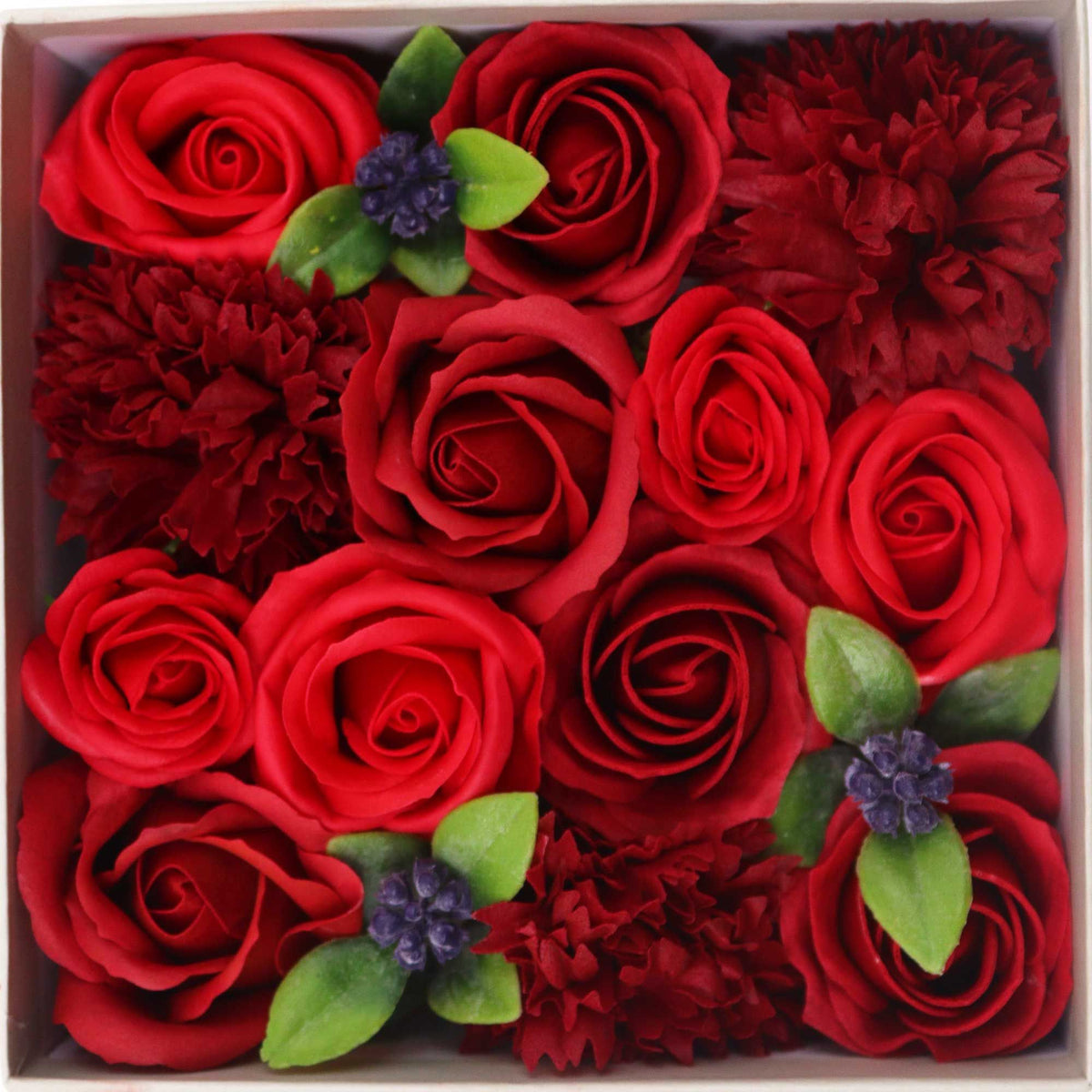 Scatola quadrata - Rose rosse classiche