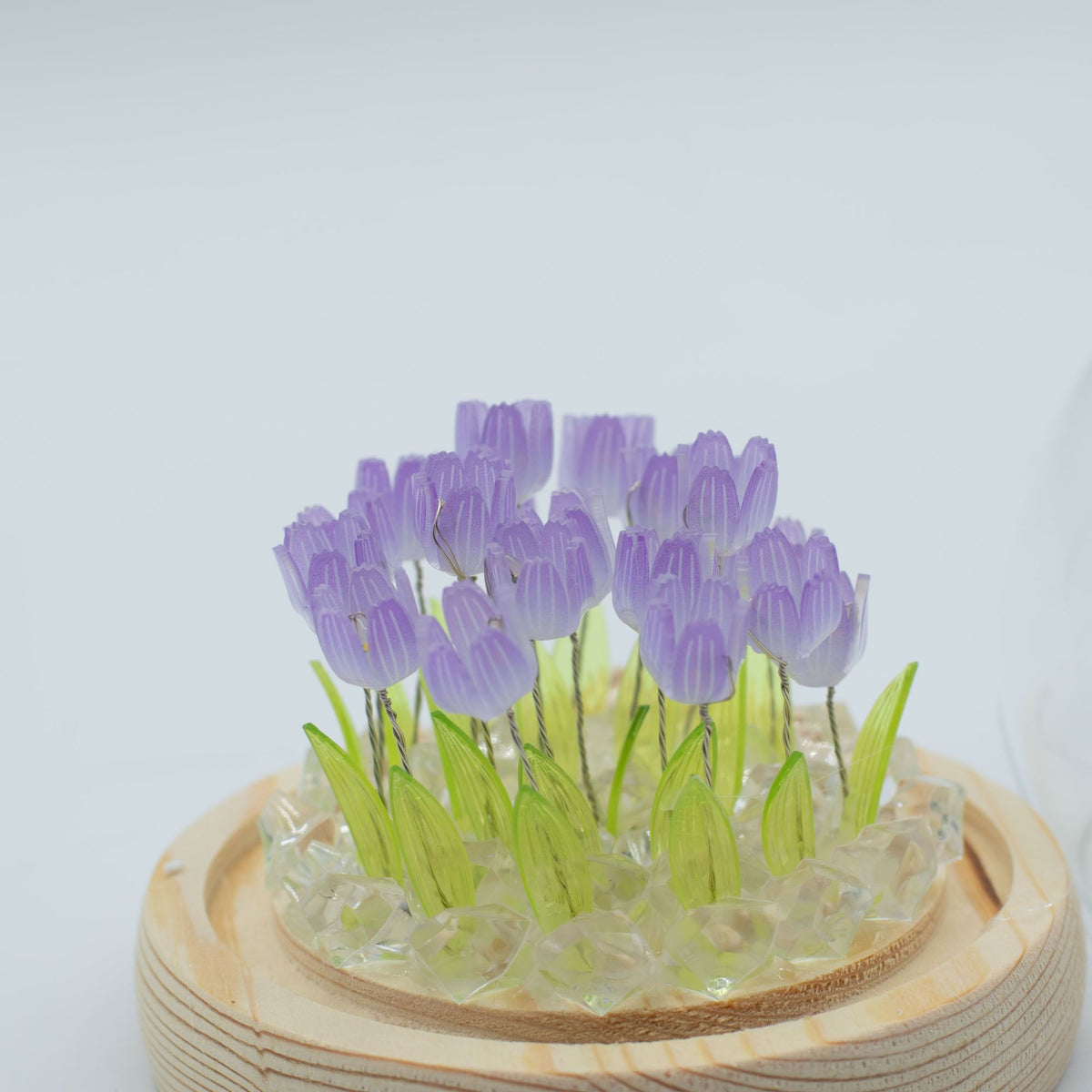 Decorazione luminosa sotto vetro – Tulipani · USB