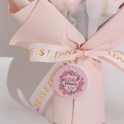 Grande mazzo di rose rosa + buono regalo