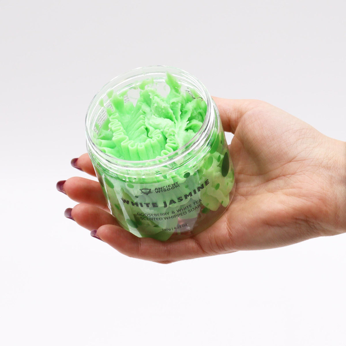 Sapone alla panna montata, uva spina e tè bianco, 120 g