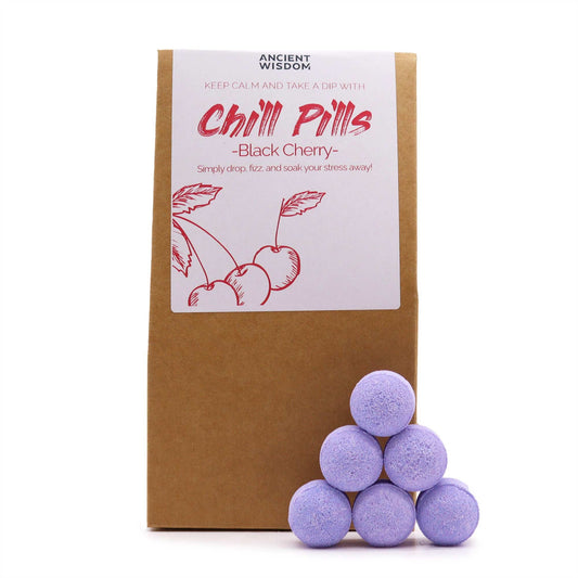 Confezione regalo di bombe da bagno Chill Pills – ciliegia nera, 350 g