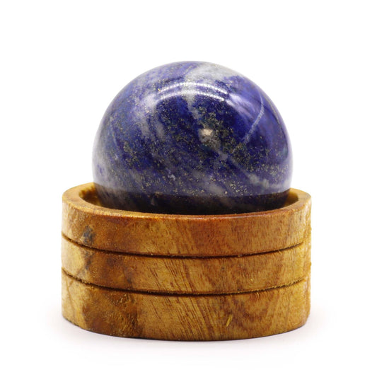Sfera minerale con supporto – lapislazzuli, 50 mm