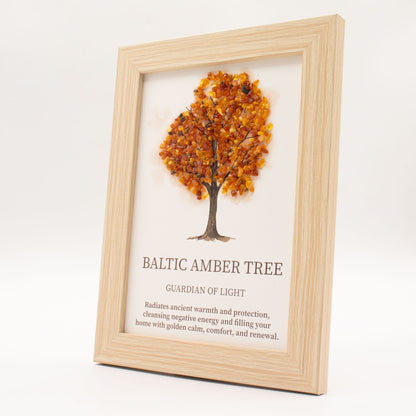 Quadro con minerali Albero della vita – ambra baltica