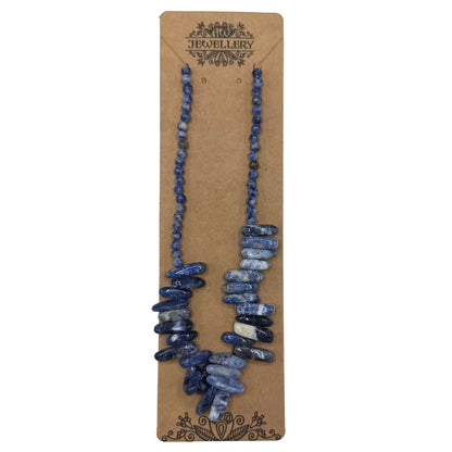 Collana con pietra allungata – sodalite