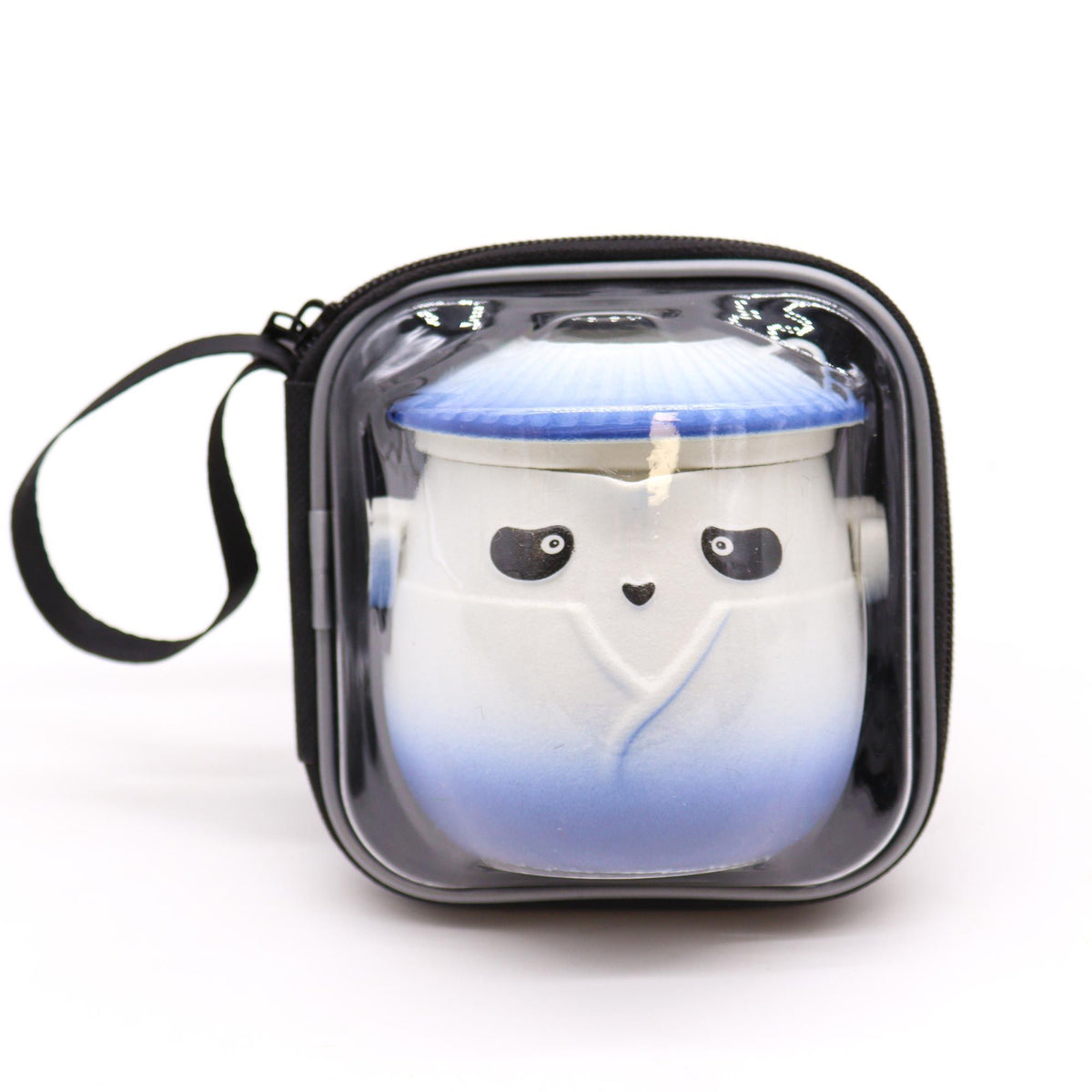 Set da tè Panda con tre tazze – azzurro cielo