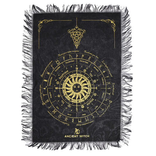 Tappetino per pendolo Ancient Witch – Sole · nero e oro