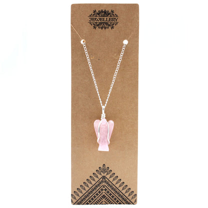 Ciondolo "Angelo Custode" - quarzo rosa