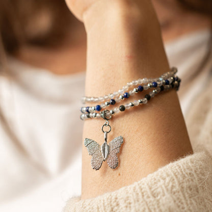 Set di 3 braccialetti minerali Nymph – Aurora boreale