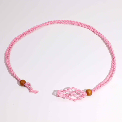 Cordino per ciondolo con minerale, 45 cm – rosa