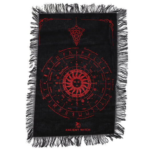 Tappetino per pendolo Ancient Witch – Sole · nero e rosso