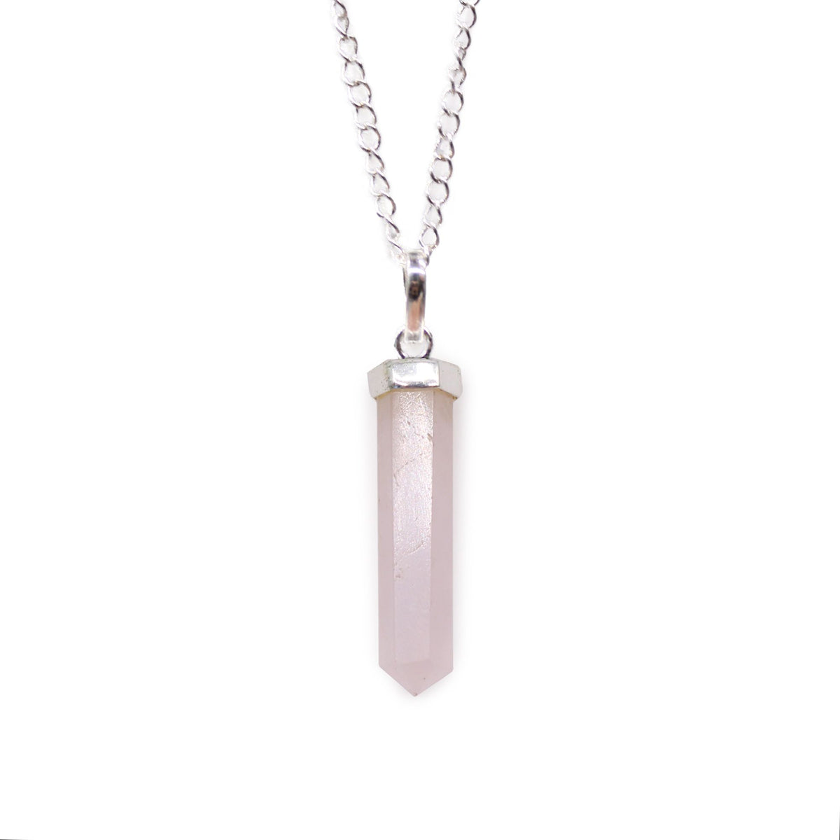 Ciondolo con punta classica – quarzo rosa
