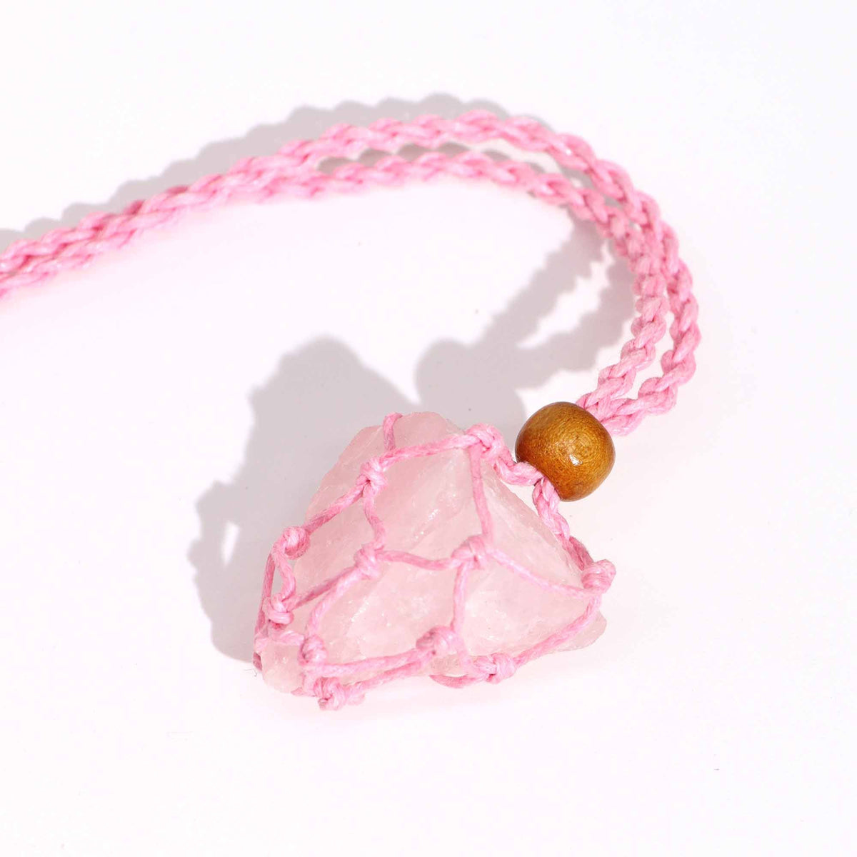 Cordino per ciondolo con minerale, 45 cm – rosa