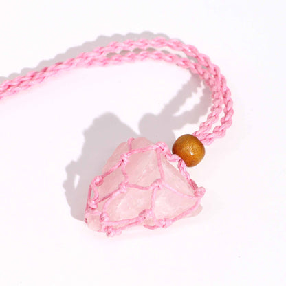 Cordino per ciondolo con minerale, 45 cm – rosa