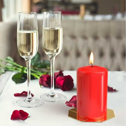 Set di candele 40 × 60 mm (4 pezzi) – rosso
