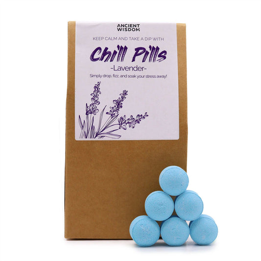 Confezione regalo di bombe da bagno frizzanti Chill Pills – lavanda, 350 g