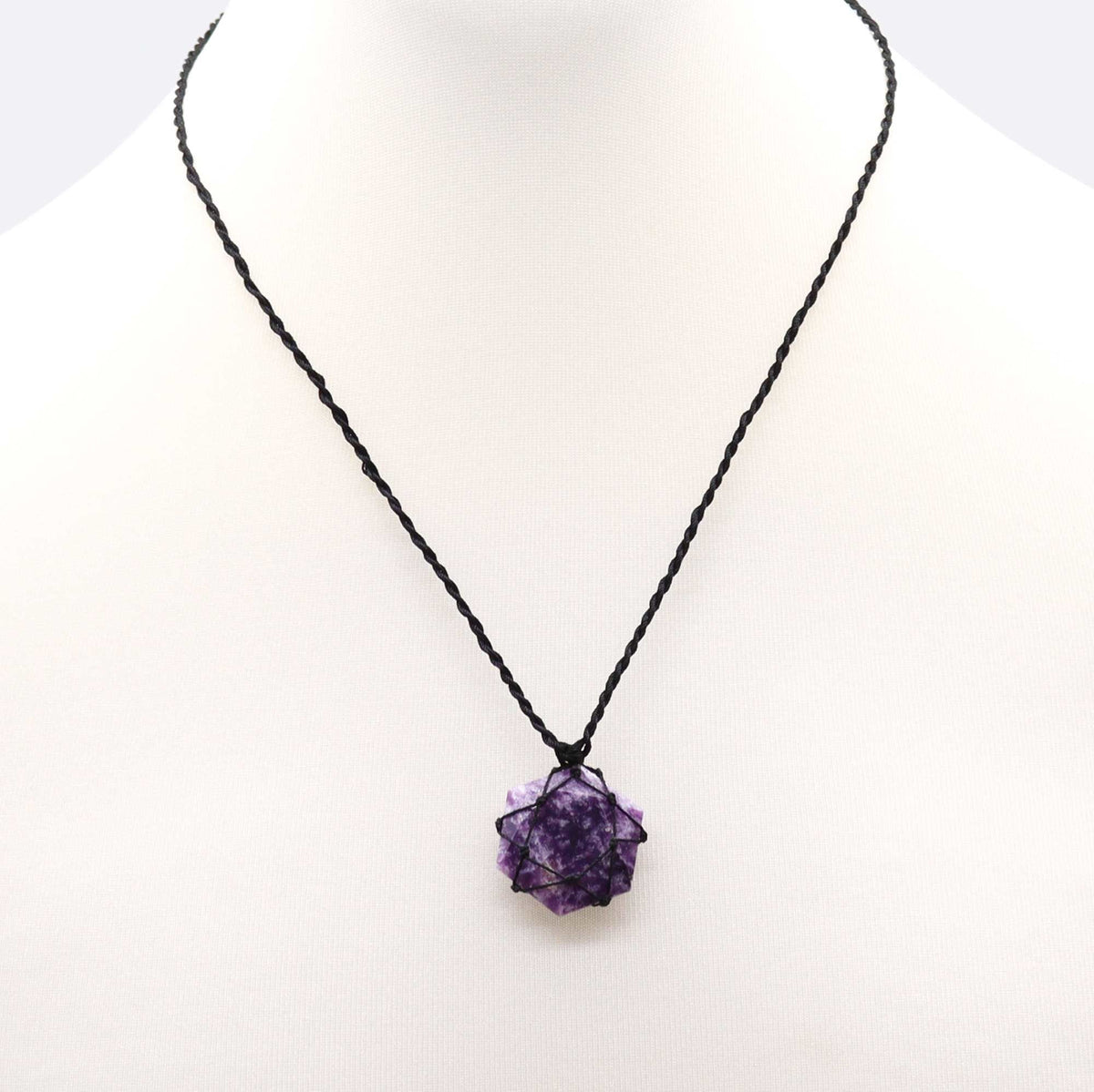 Ciondolo – esagono in lepidolite