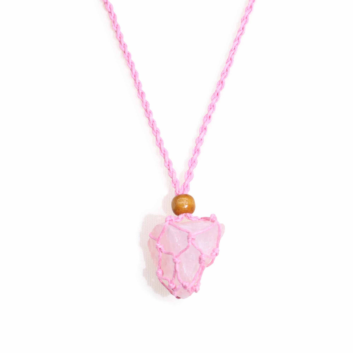 Cordino per ciondolo con minerale, 45 cm – rosa